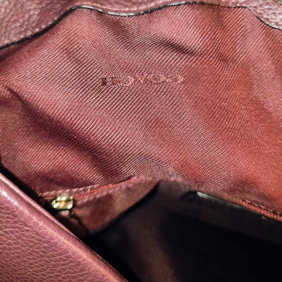 Coach Canyon Quilt Edie 31 Purple Oxblood Mixed Leathers G1592-3619 Like New - Picture 10 of 11